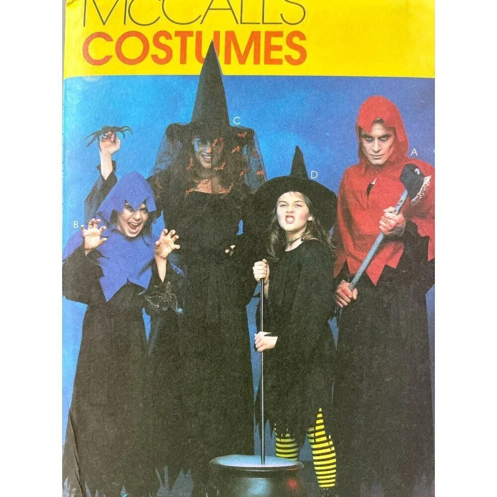 McCalls Sewing Pattern 3334 Costume Witch‎ Ghoul Child Size 7-16